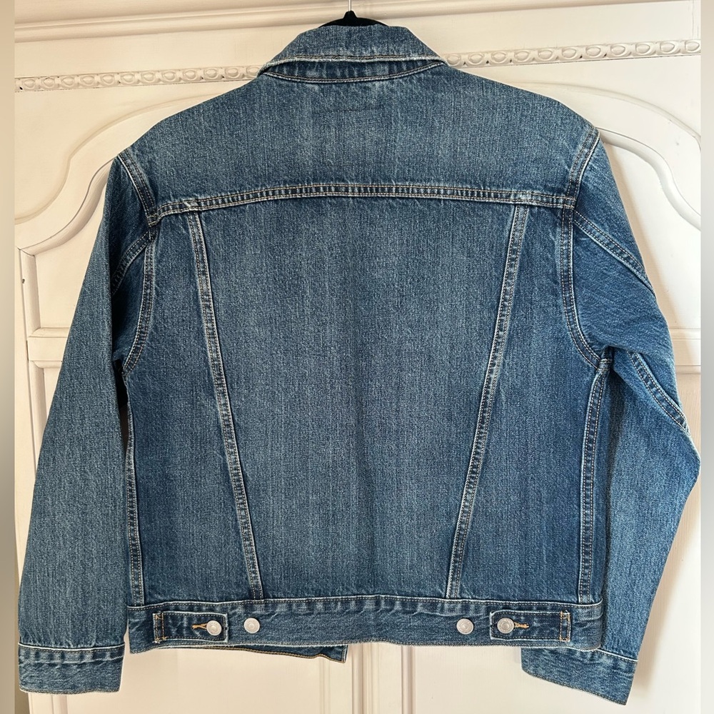 Levi's Jean Jacket Trucker Leather Patch Norm Core Capsule Minimalist - Picture 6 of 6
